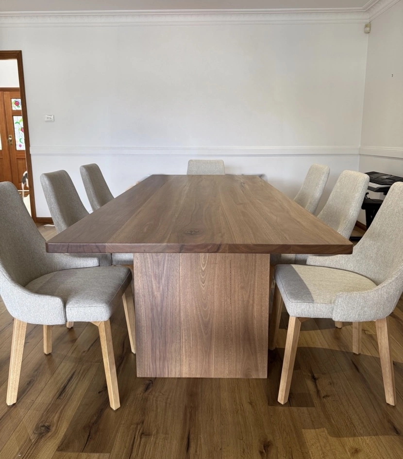 Spotted gum dining table